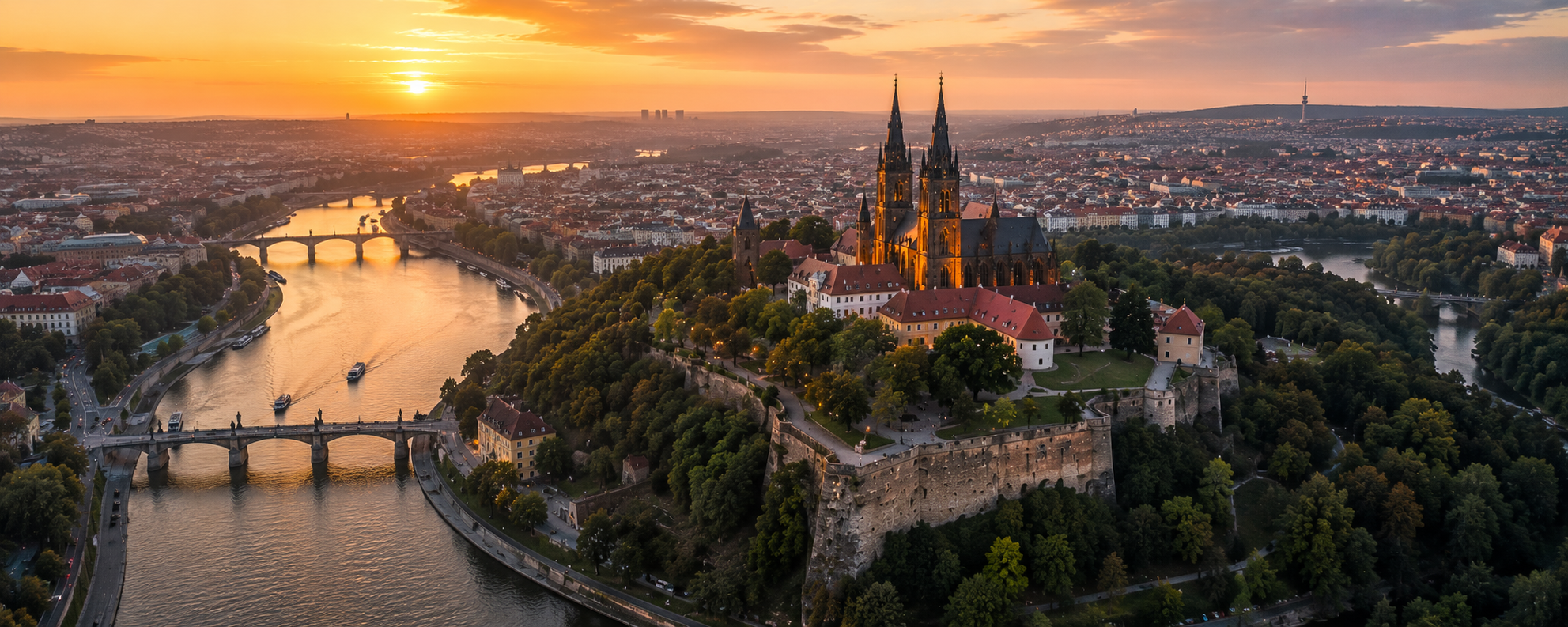 Vyšehrad z výšky